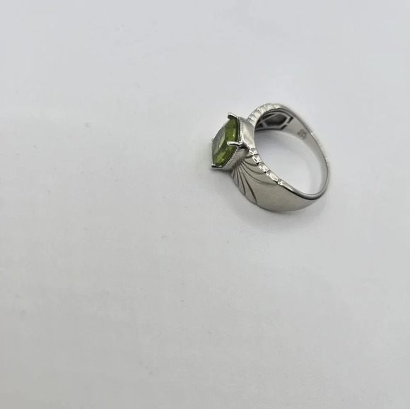 Natural Peridot Ring 925 Sterling Silver Marker Drakraus - Picture 4 of 5